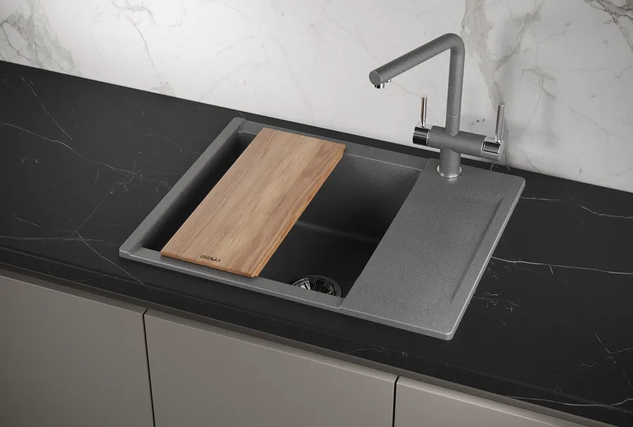 Мойка для кухни Granula Estetica 6202 графит, 62х50 см, прямоугольная