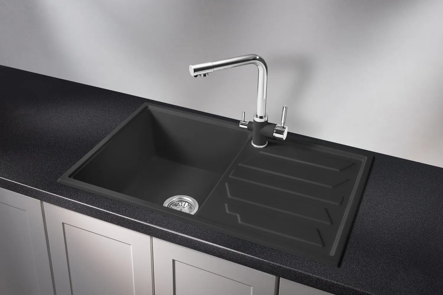 8002, ТУРМАЛИН, кухонная мойка, кварц