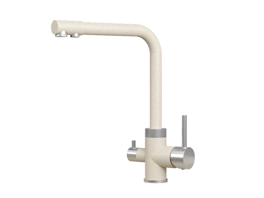Смеситель для кухни Granula 5015 пирит, подключение к фильтру