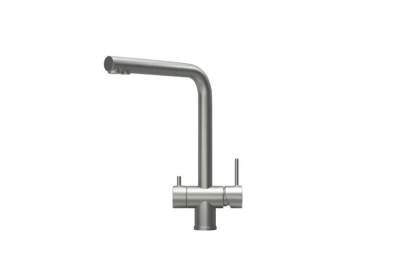 Смеситель для кухни Granula Kitchen Space 7011 сталь матовая, подключение к фильтру