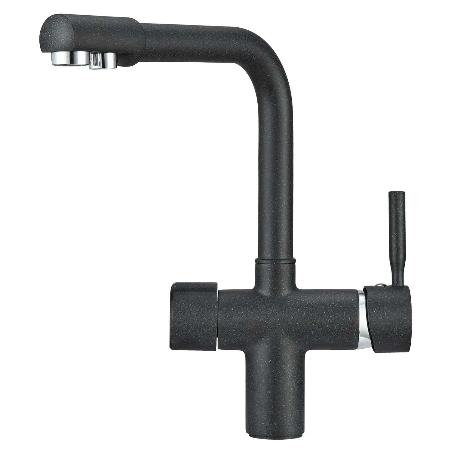 Смеситель для кухни Granula 2088 черный, подключение к фильтру