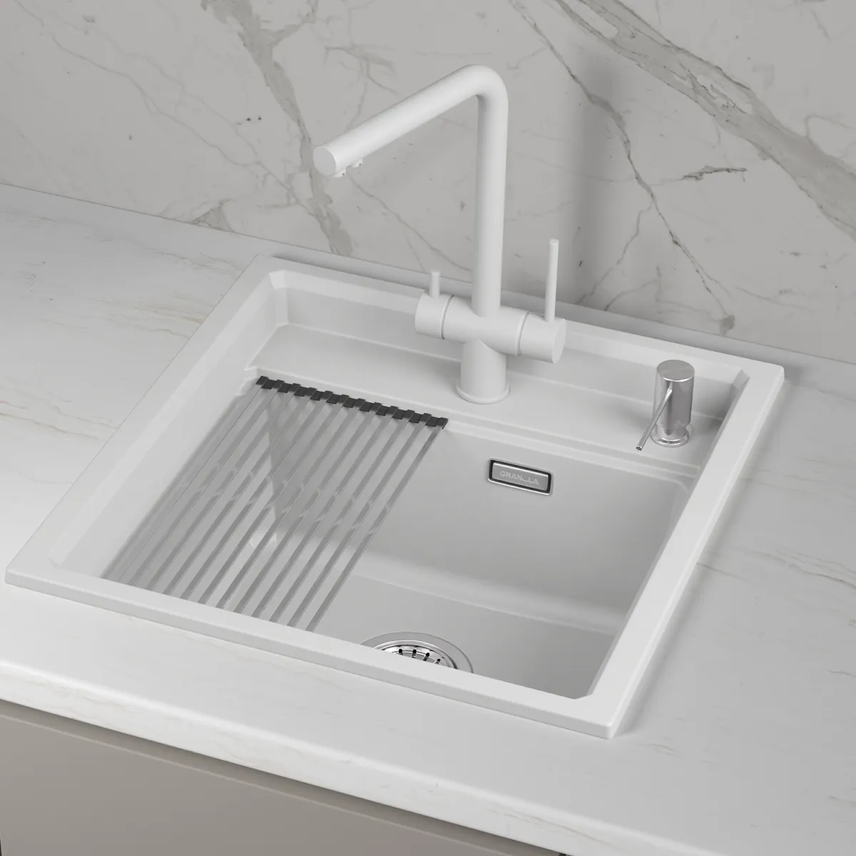 Мойка для кухни Granula Kitchen Space 5002i арктик, 50х51 см, квадратная