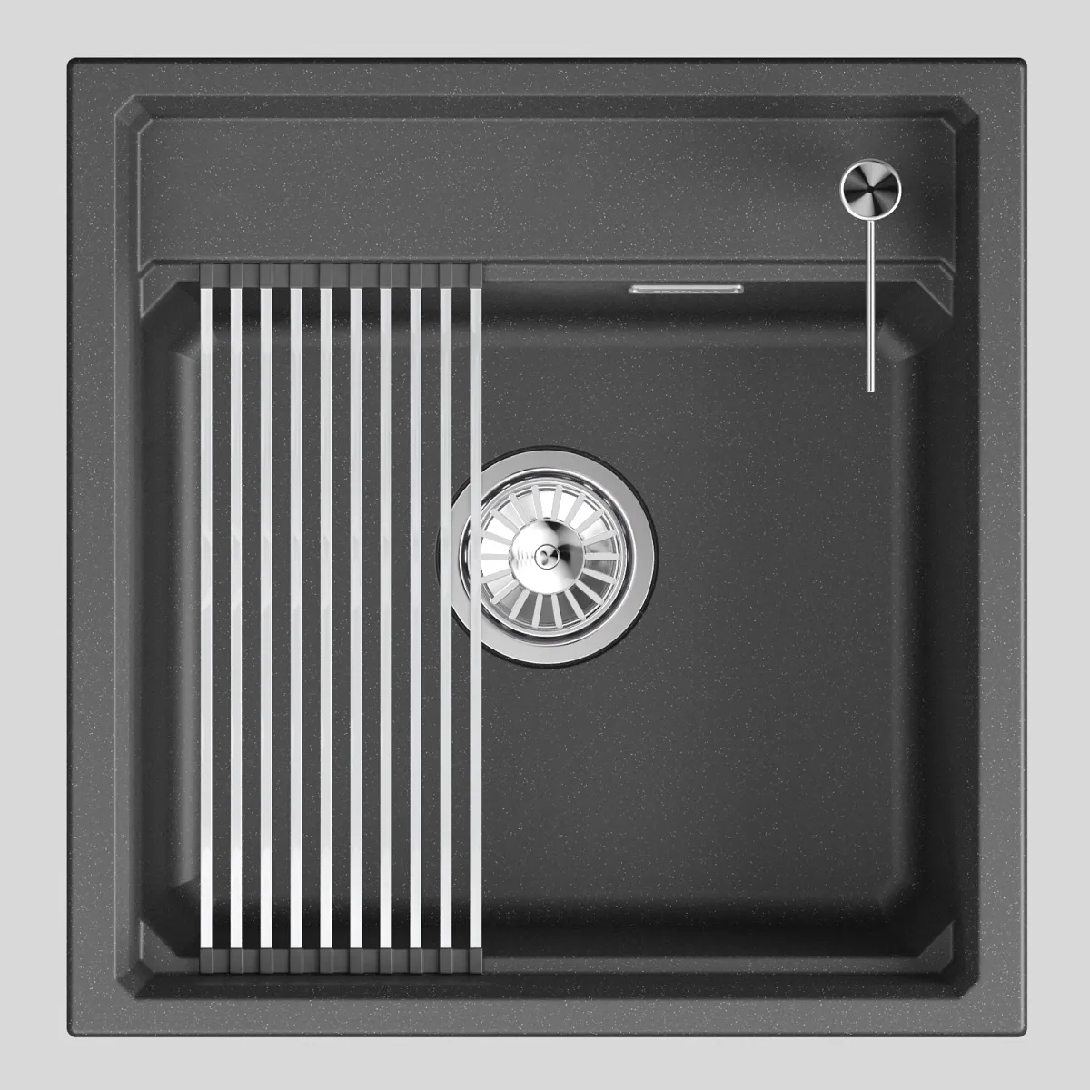 KS-5002i, ЧЁРНЫЙ  кухонная мойка, кварц