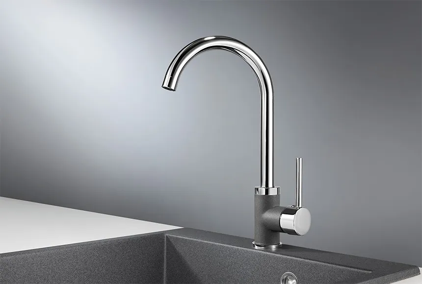 Смеситель для кухни Granula 3125 хром/графит, серый     