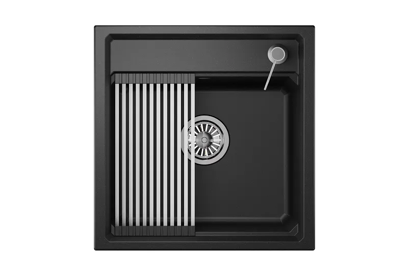 KS-5002, ЧЁРНЫЙ  кухонная мойка, кварц