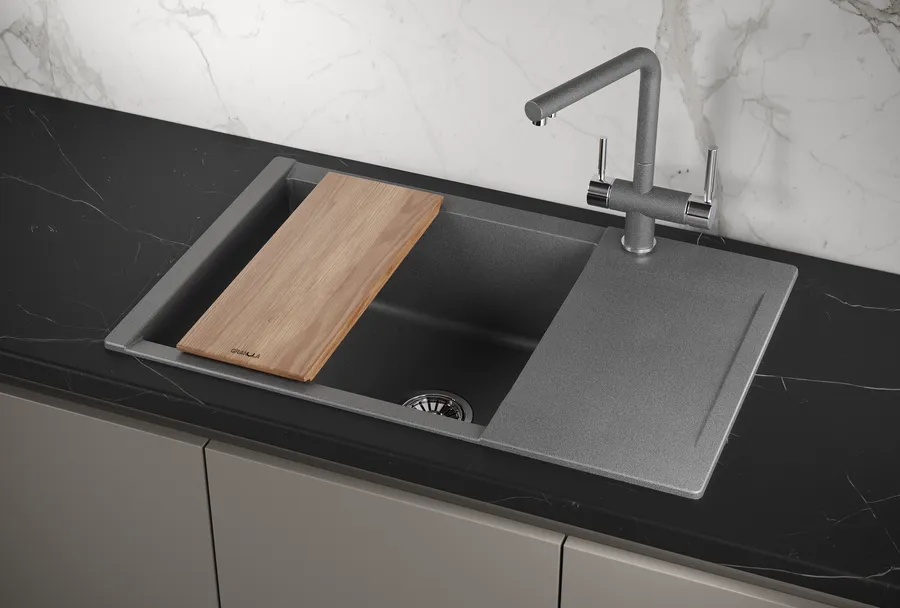 Мойка для кухни Granula Estetica 7807 графит, 78х50 см, прямоугольная