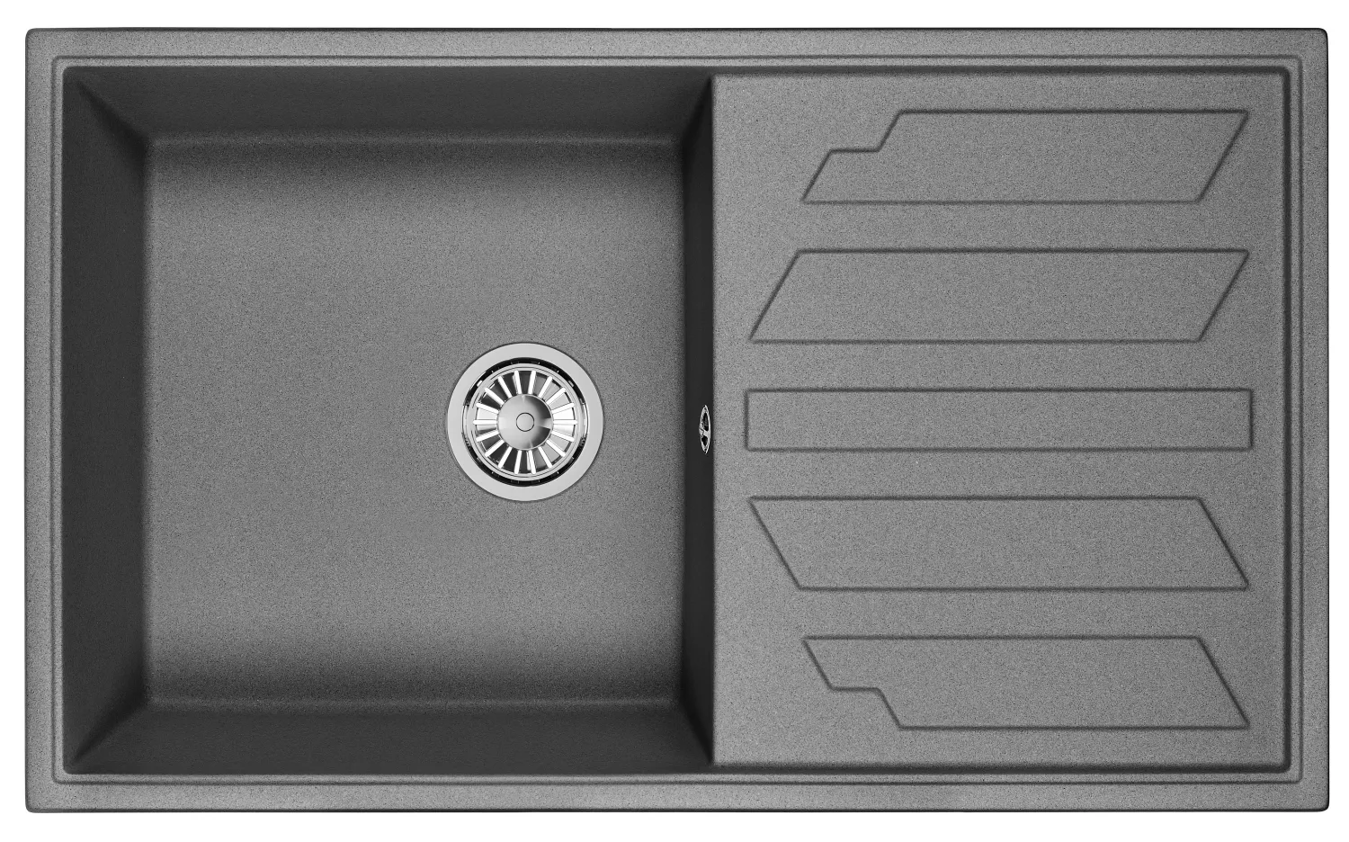 Мойка для кухни Granula 8601 графит, 86х50 см, прямоугольная