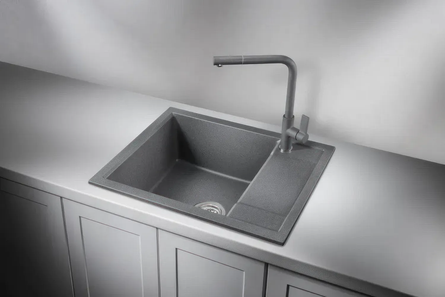 Мойка для кухни Granula 6002 графит, 60х50 см, прямоугольная