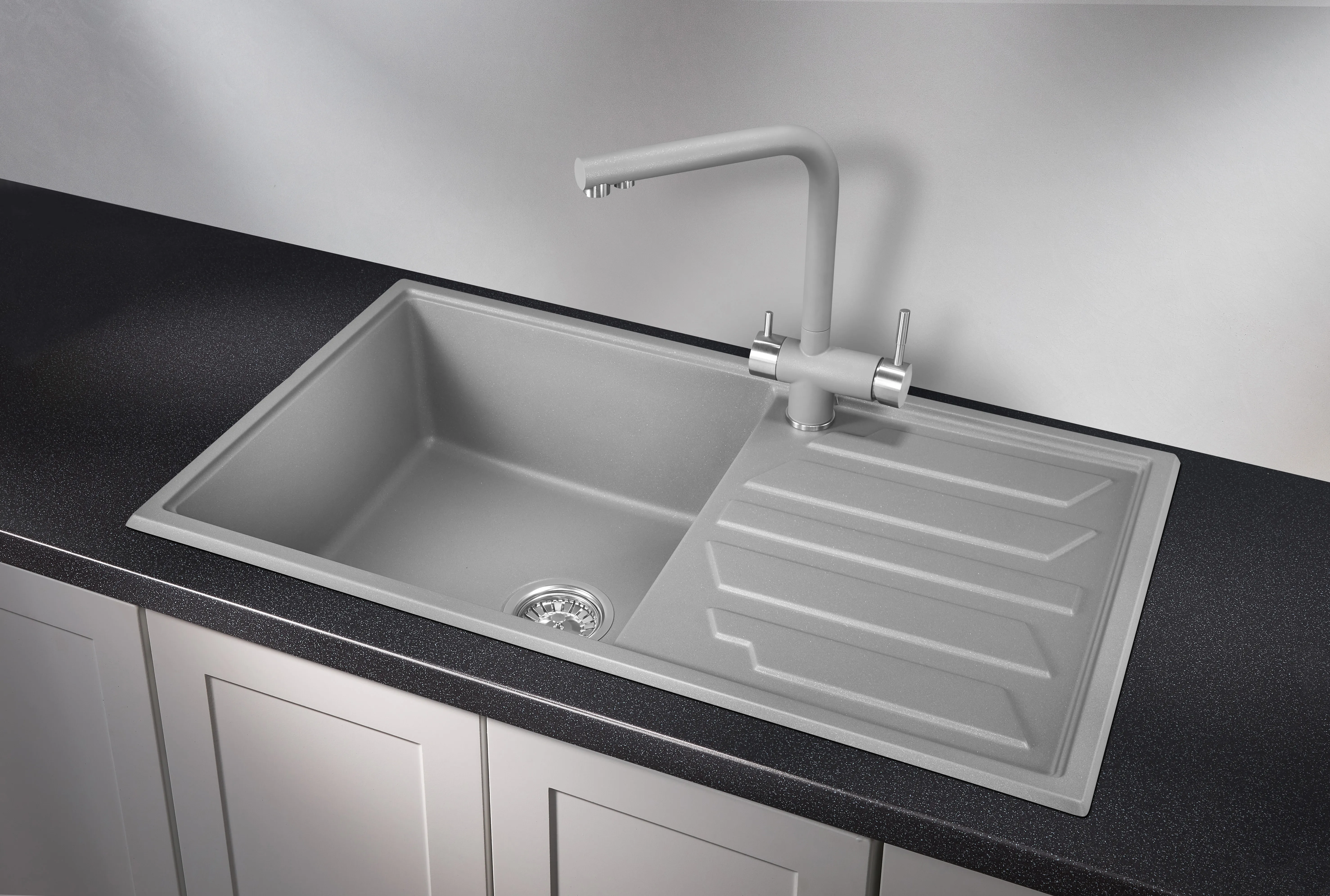 8601, АЛЮМИНИУМ, кухонная мойка, кварц