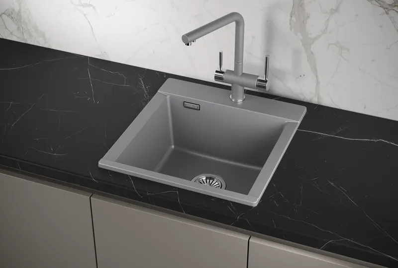 ES-4701, АЛЮМИНИУМ, кухонная мойка, кварц, ESTETICA