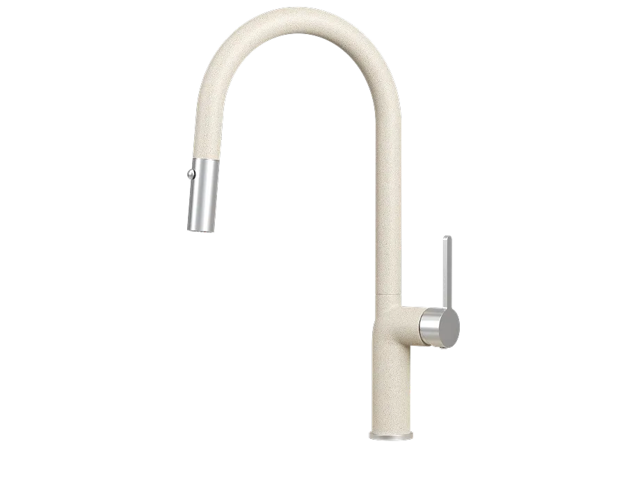 Смеситель для кухни Granula 9010 пирит, выдвижной излив, с душем
