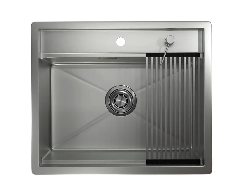 Мойка для кухни Granula Kitchen Space 6051 сталь матовая, 60х51 см, прямоугольная