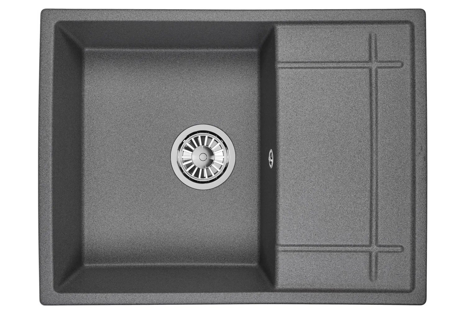 Мойка для кухни Granula 6501 графит, 65,5х50 см, прямоугольная