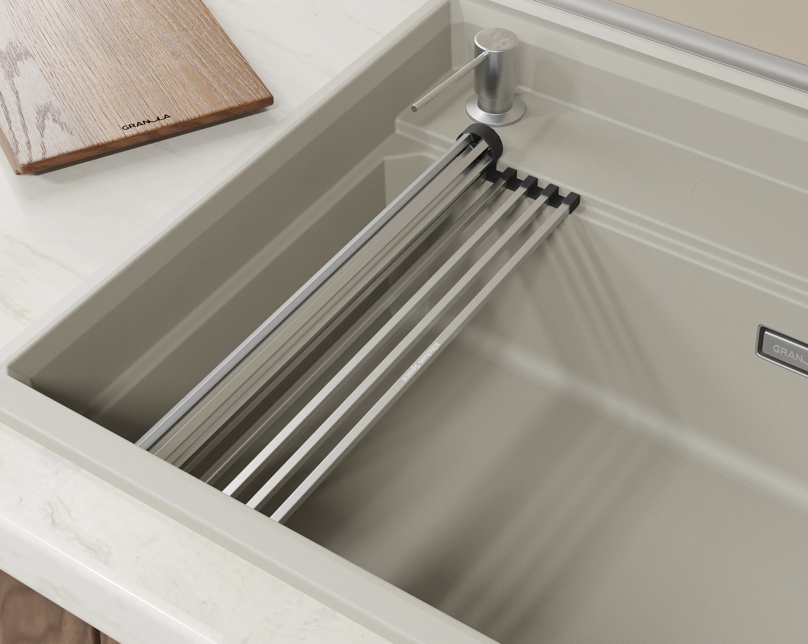 Мойка для кухни Granula Kitchen Space Rinzer 7308R креман, 73х52 см, прямоугольная