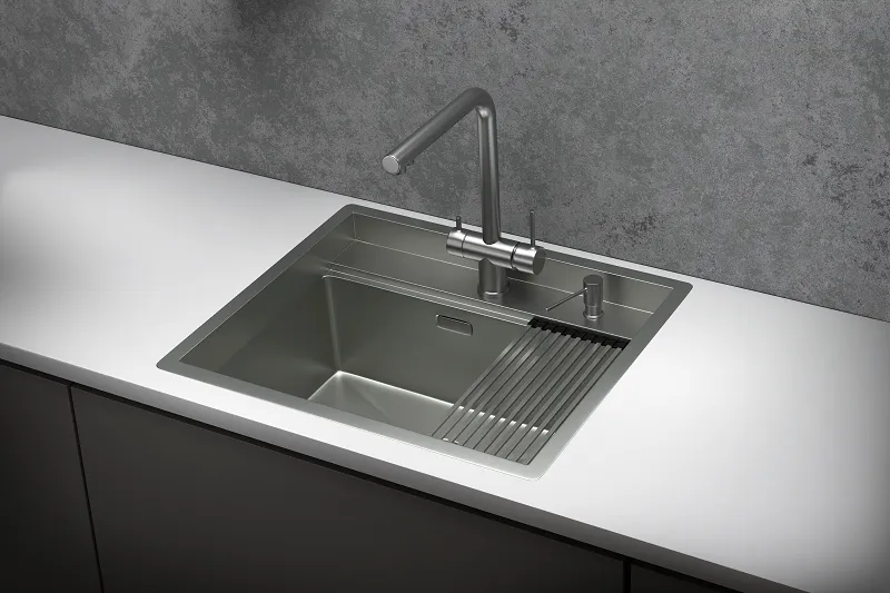 Мойка для кухни Granula Kitchen Space 6051 сталь матовая, 60х51 см, прямоугольная