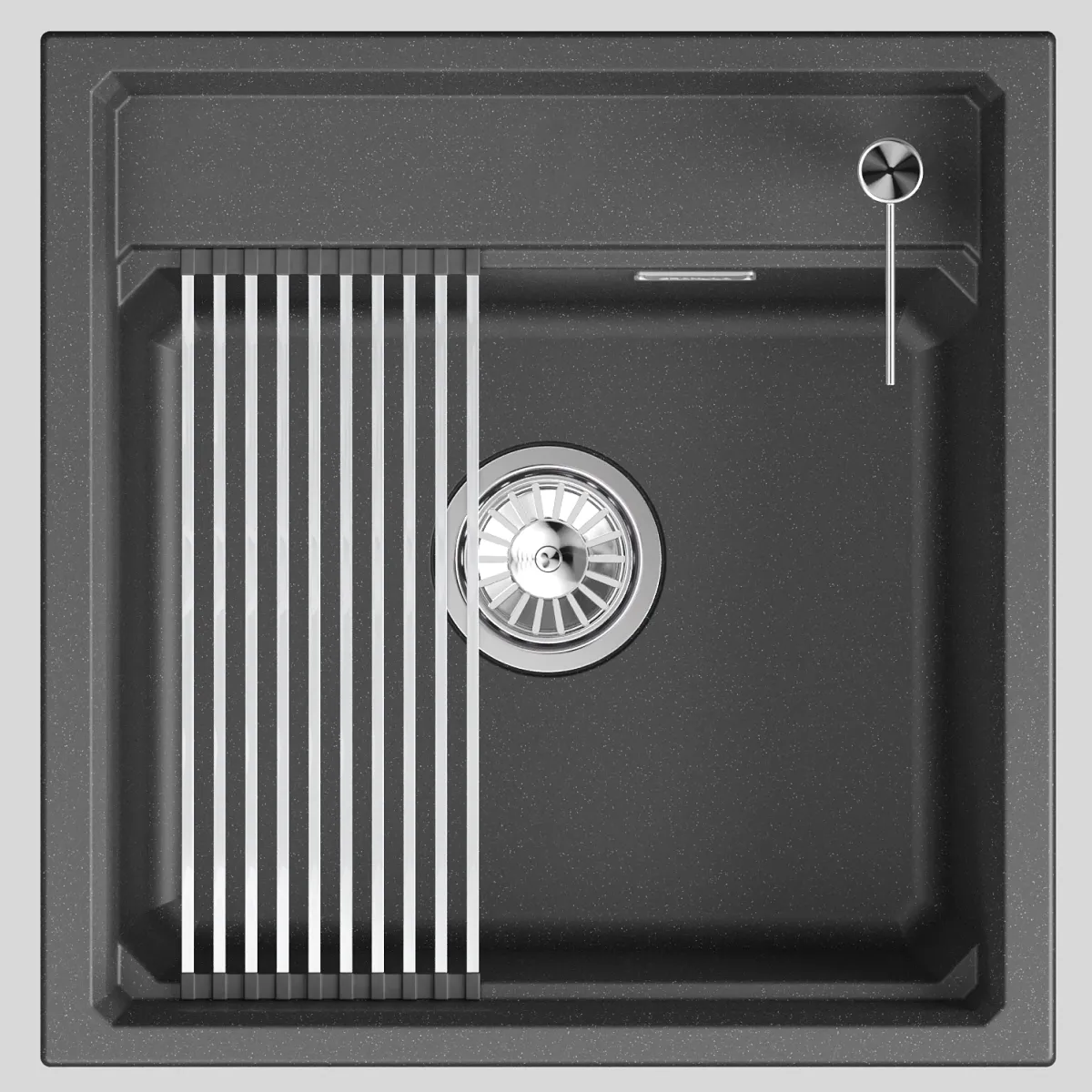 KS-5002i, ЧЁРНЫЙ  кухонная мойка, кварц