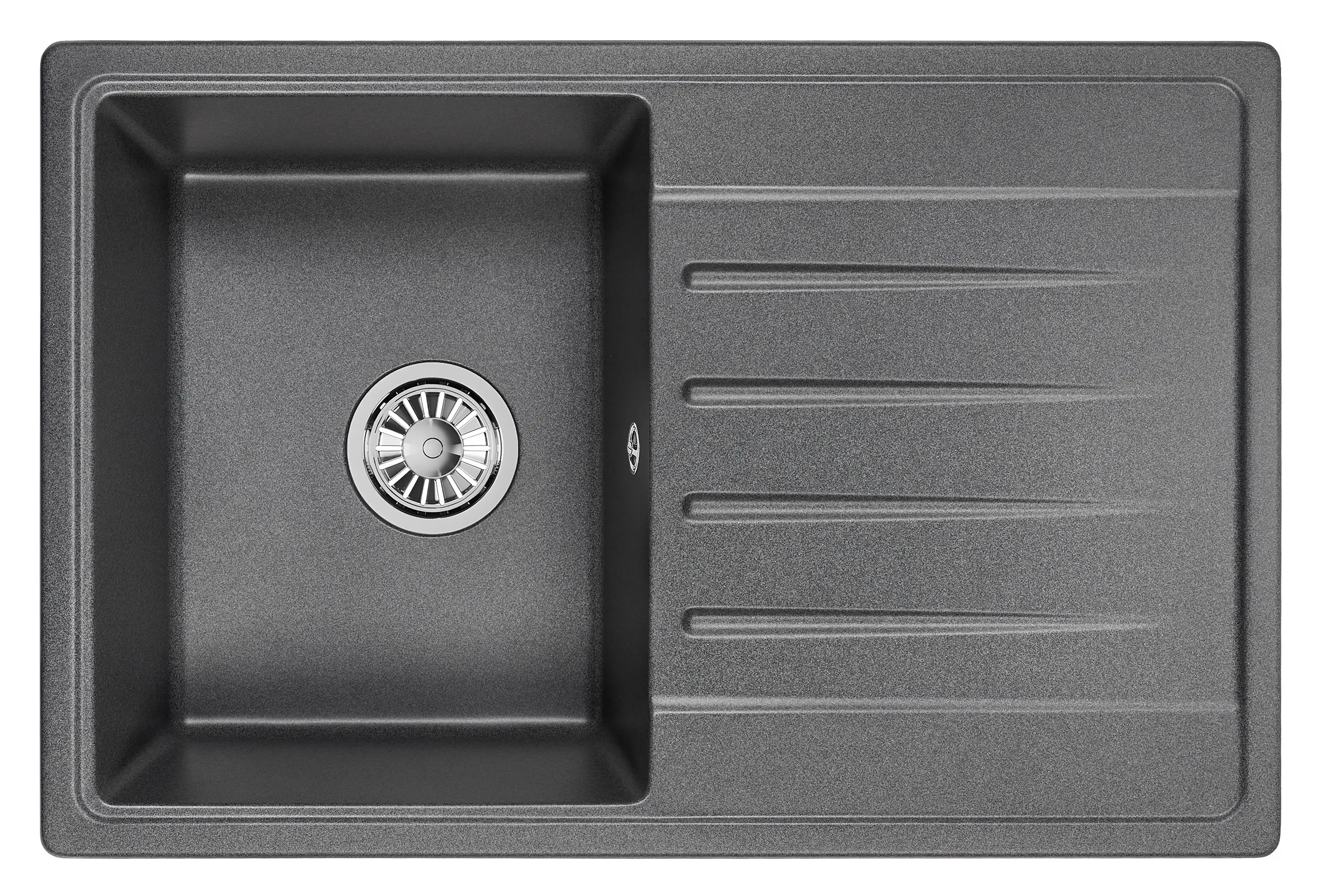 Мойка для кухни Granula Standart 7602 графит, 76х50 см, прямоугольная