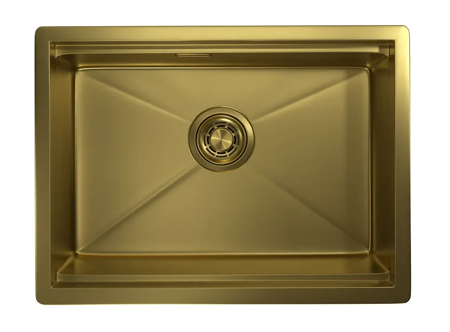Мойка для кухни Granula Kitchen Space 6045U золото сатин, 60х44,5 см, прямоугольная