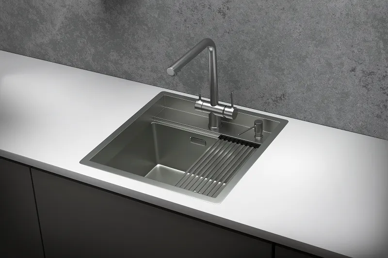 Мойка для кухни Granula Kitchen Space 5051 сталь матовая, 50х51 см, квадратная