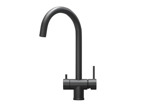 Смеситель для кухни Granula Kitchen Space 7104 черный матовый, подключение к фильтру