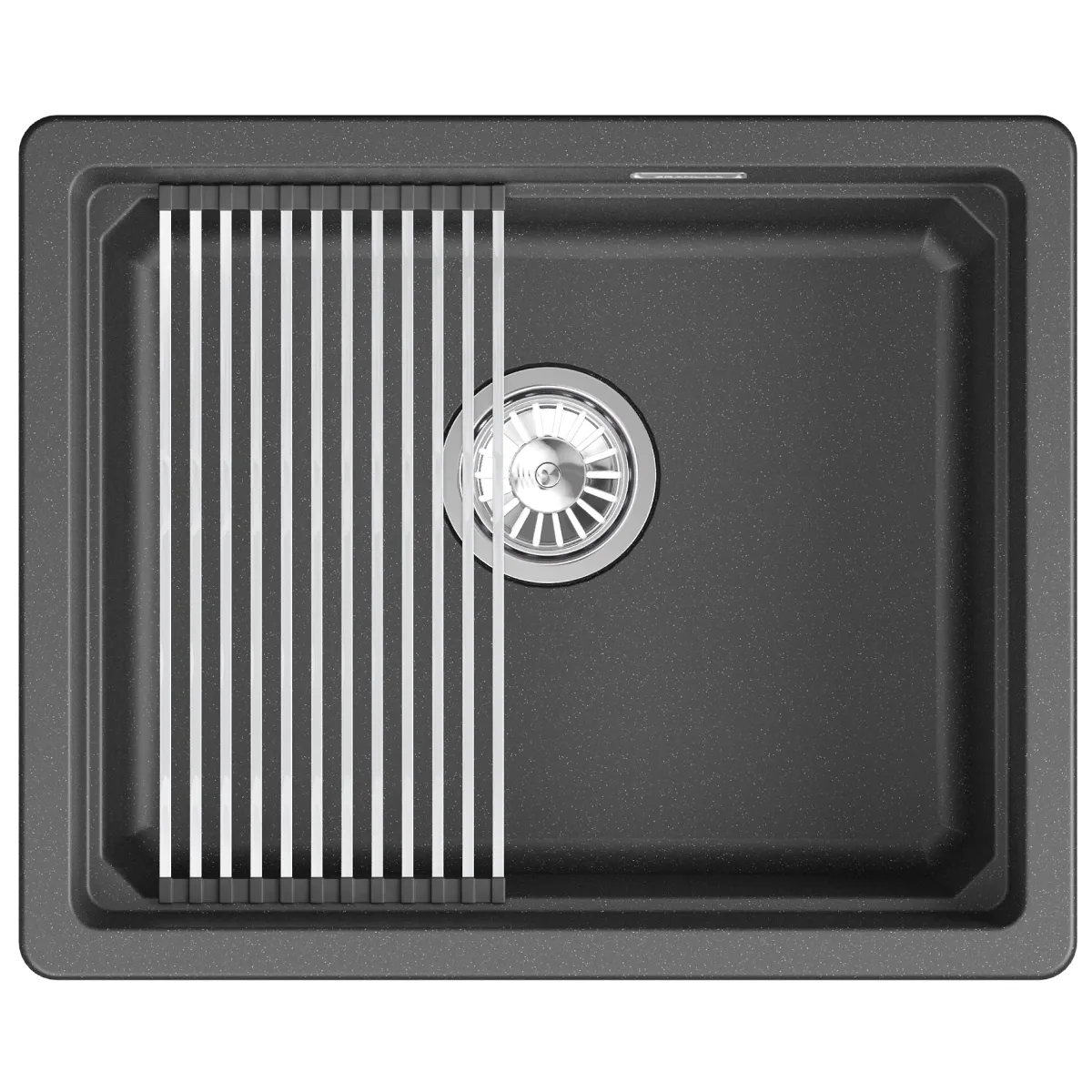 Мойка для кухни Granula Kitchen Space 5501iU черный, 55х45 см, прямоугольная