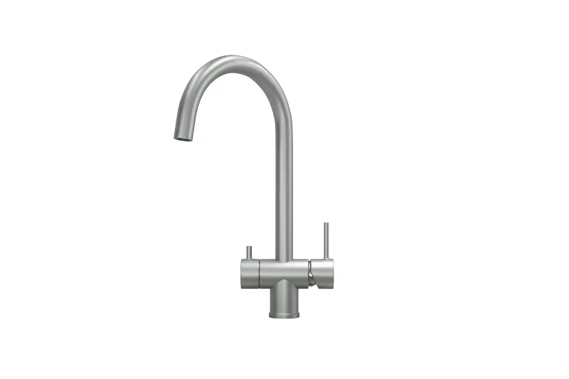 Смеситель для кухни Granula Kitchen Space 7104 сталь матовая, подключение к фильтру