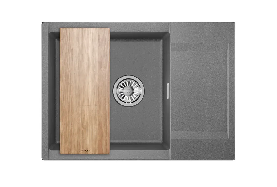 Мойка для кухни Granula Estetica 7003 графит, 70х50 см, прямоугольная