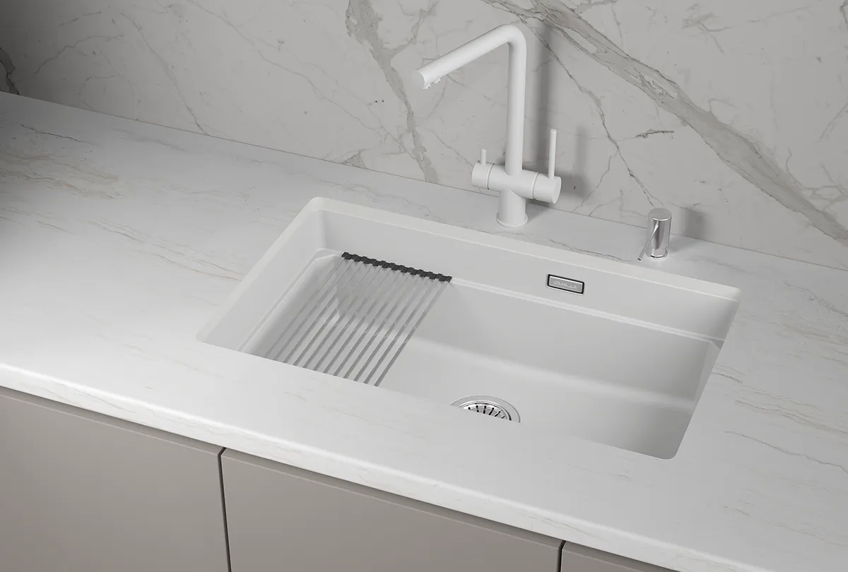 Мойка для кухни Granula Kitchen Space 7303iU арктик, 73х45 см, прямоугольная