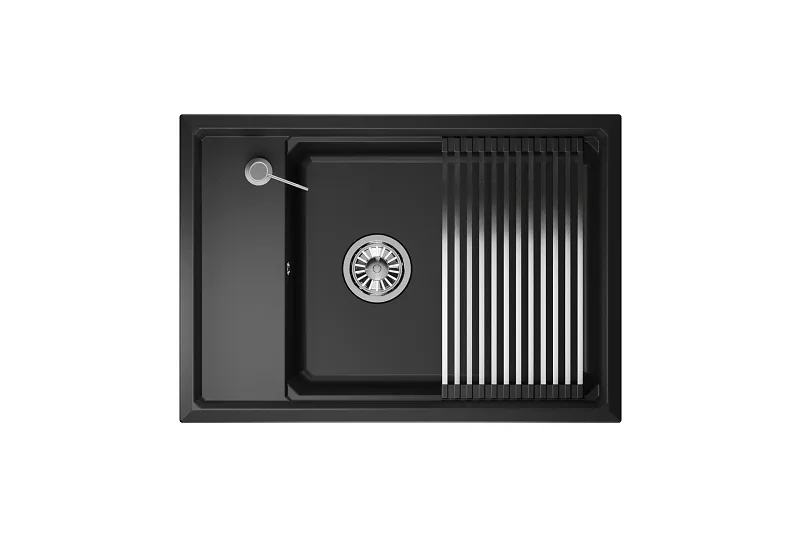 KS-7305, ЧЁРНЫЙ, кухонная мойка, кварц
