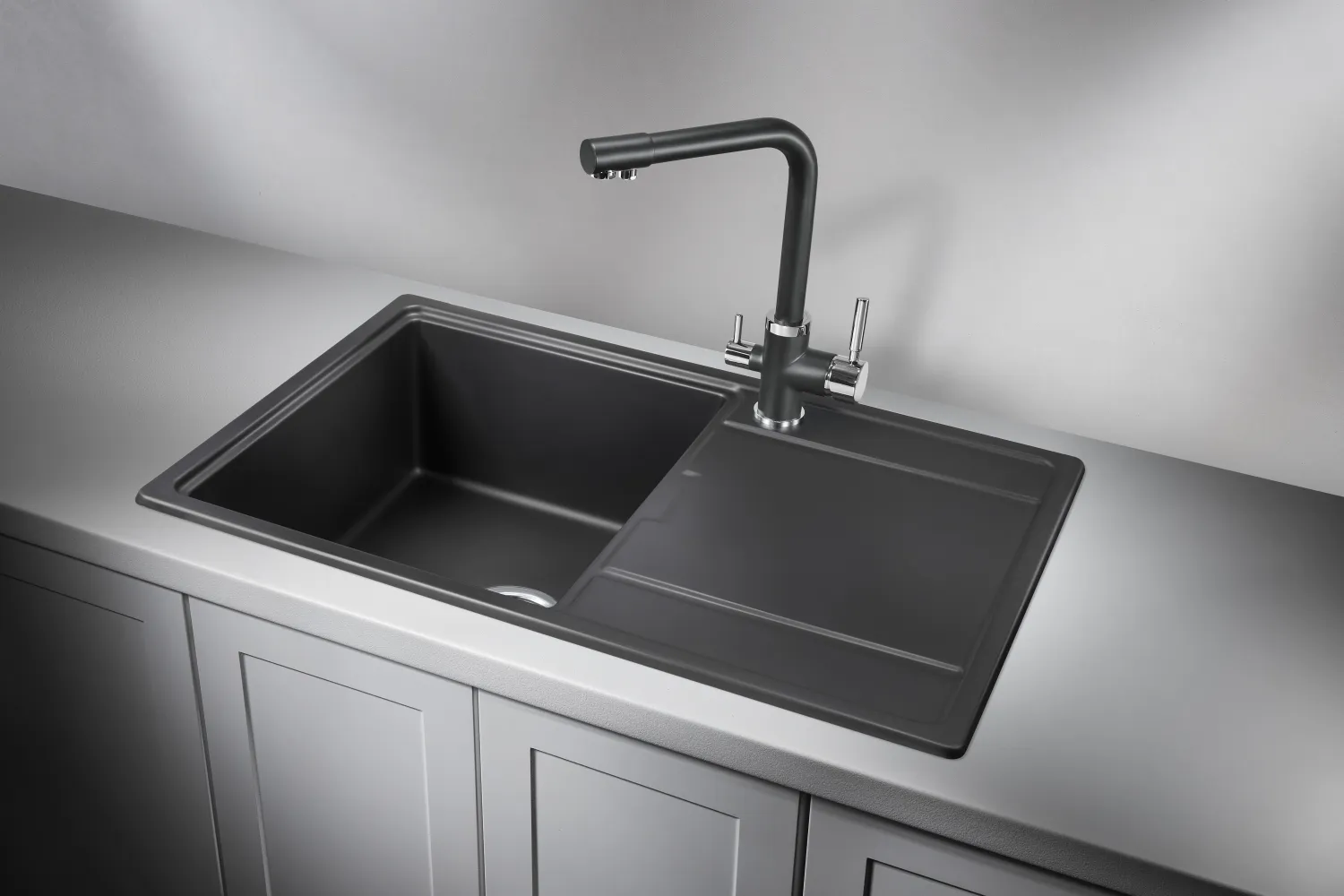 7804, ТУРМАЛИН, кухонная мойка, кварц