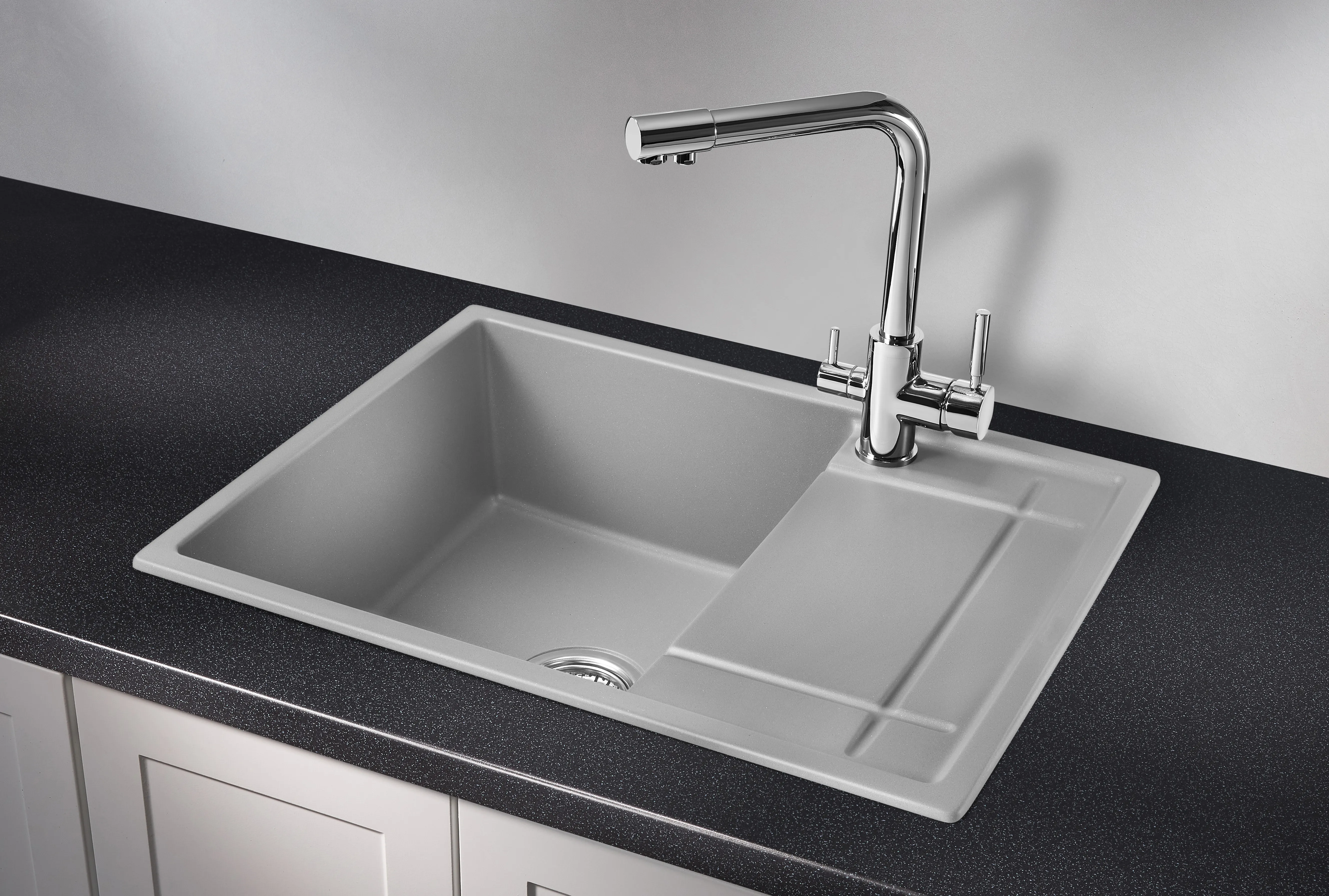 6501, АЛЮМИНИУМ, кухонная мойка, кварц