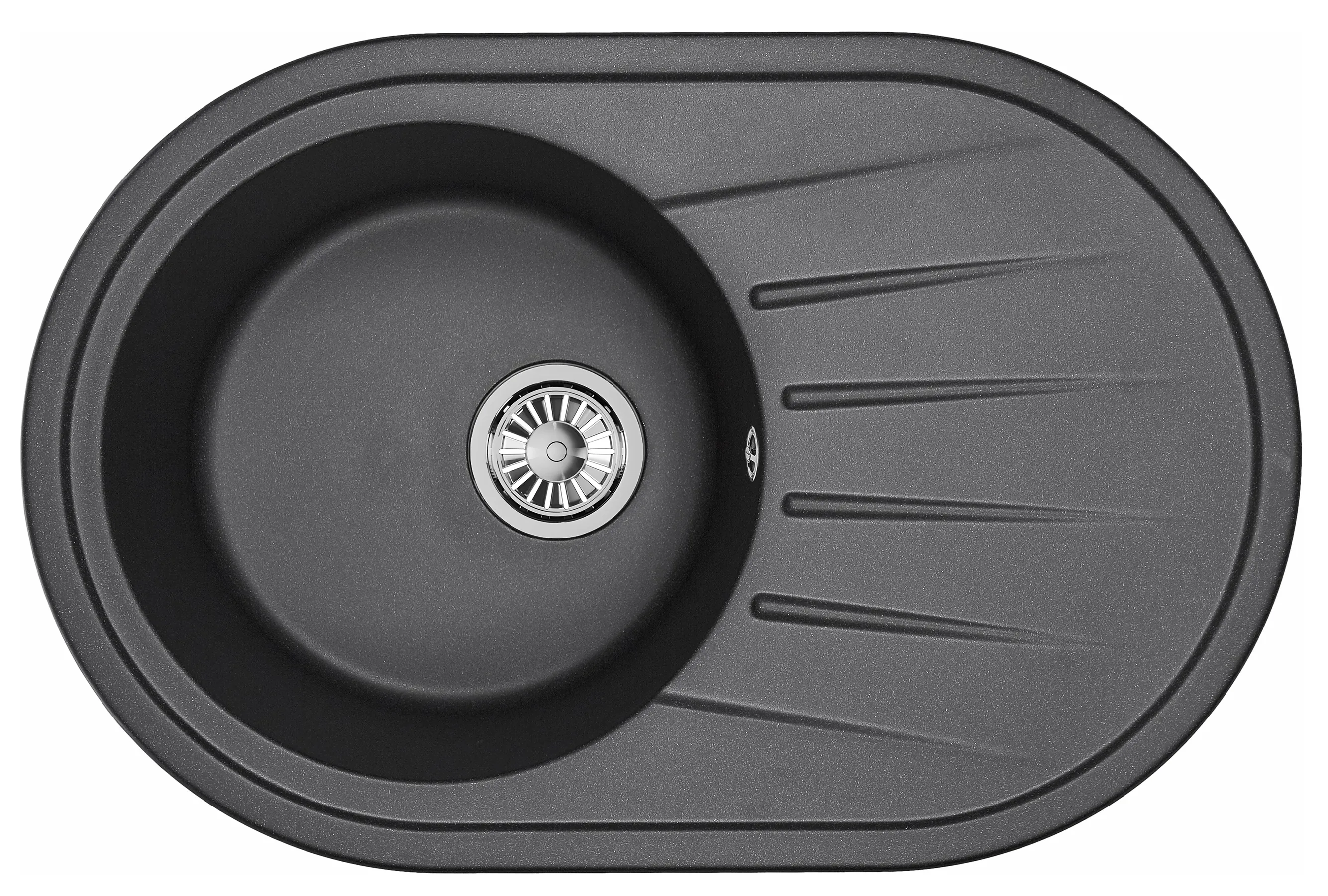 7601, ЧЁРНЫЙ, кухонная мойка, СтандАРТ кварц