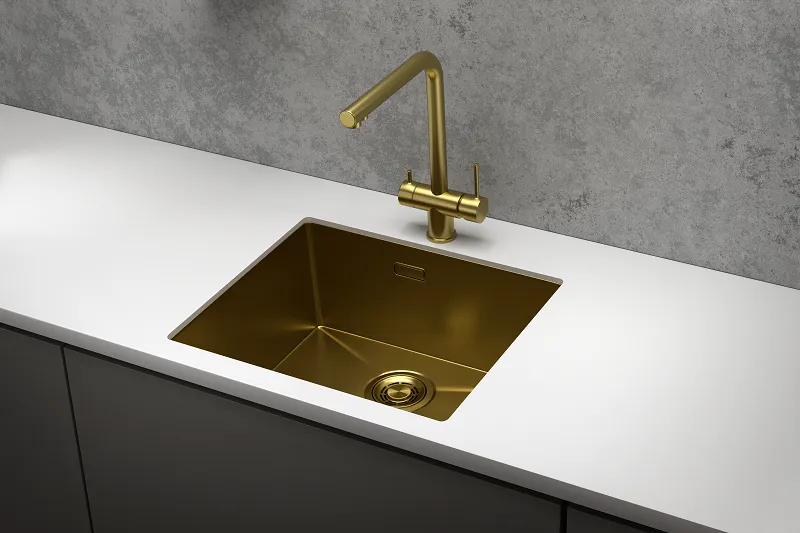 Мойка для кухни Granula 5445U золото сатин, 54х45 см, прямоугольная