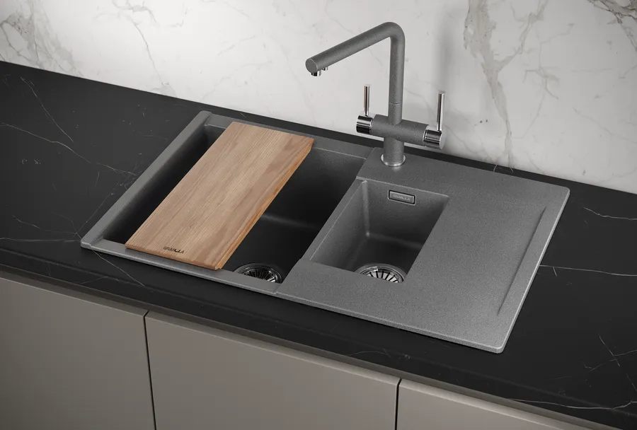 Мойка для кухни Granula Estetica 7808 графит, 78х50 см, прямоугольная