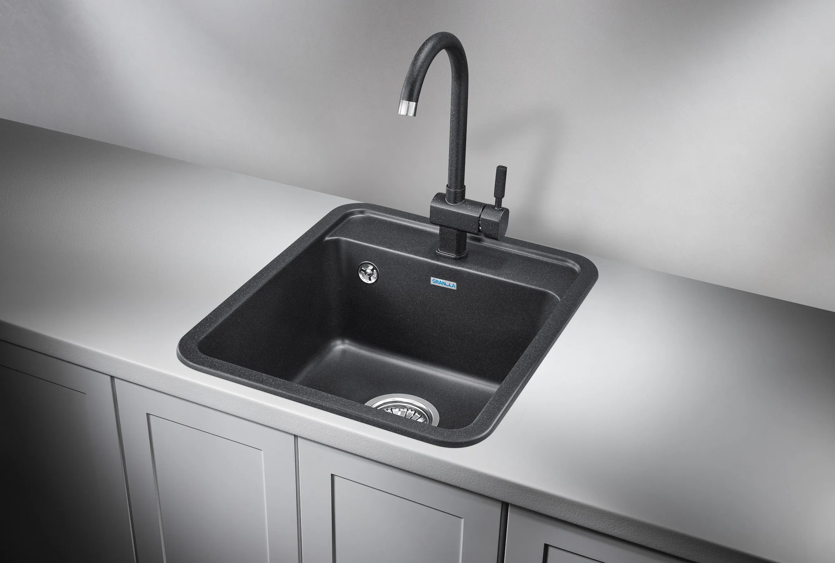 4202, ЧЁРНЫЙ, кухонная мойка, СтандАРТ кварц