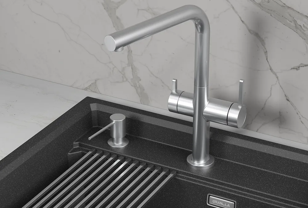 KS-8276, НЕРЖ, СМЕСИТЕЛЬ КУХОННЫЙ KITCHEN SPACE