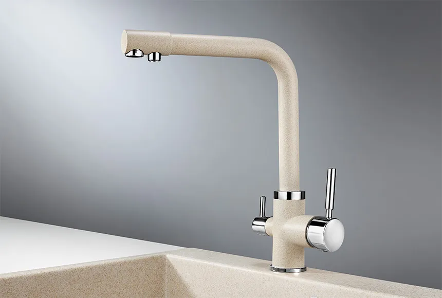 Смеситель для кухни Granula 2015 пирит, подключение к фильтру