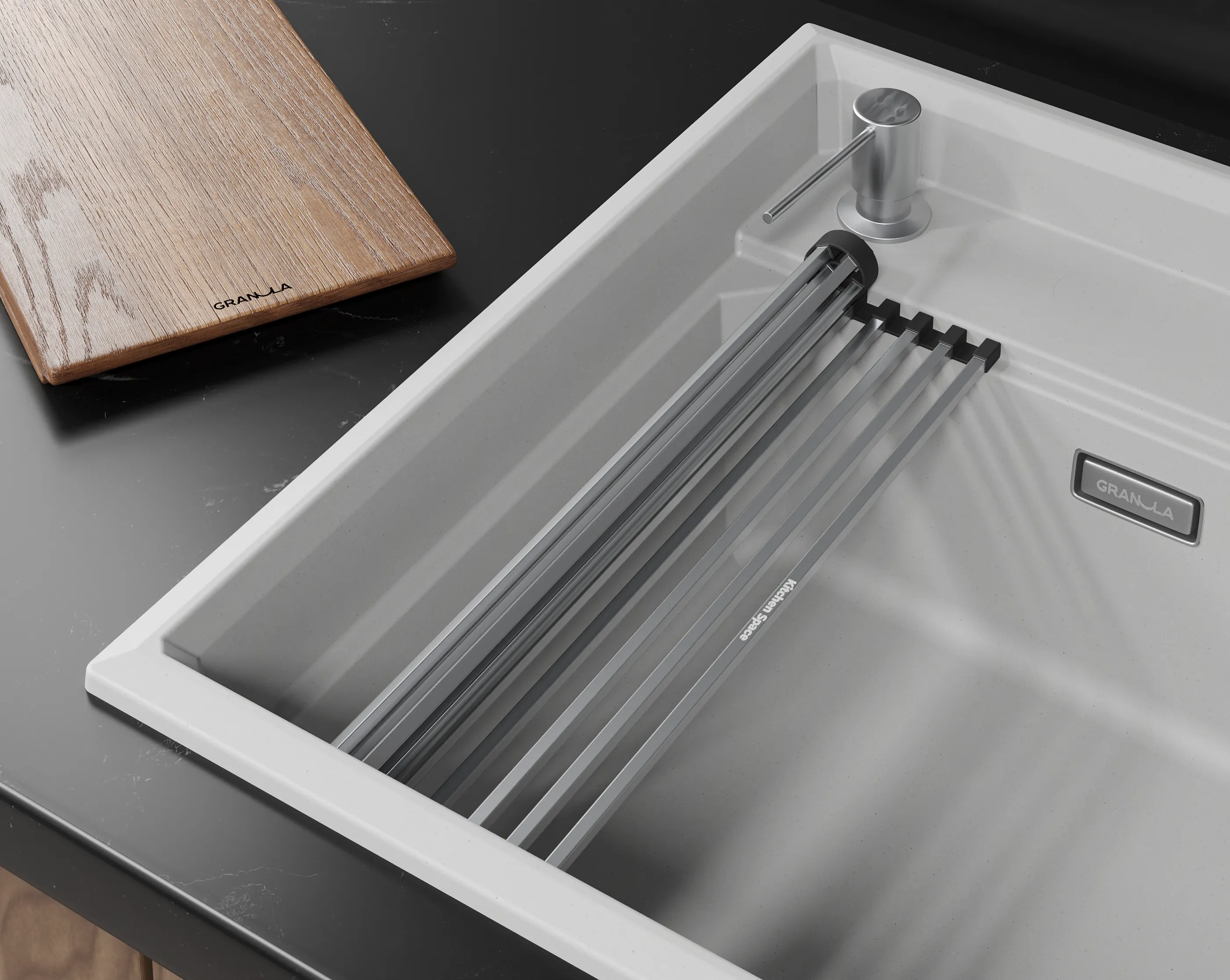 Мойка для кухни Granula Kitchen Space Rinzer 5807R арктик, 58х52 см, прямоугольная