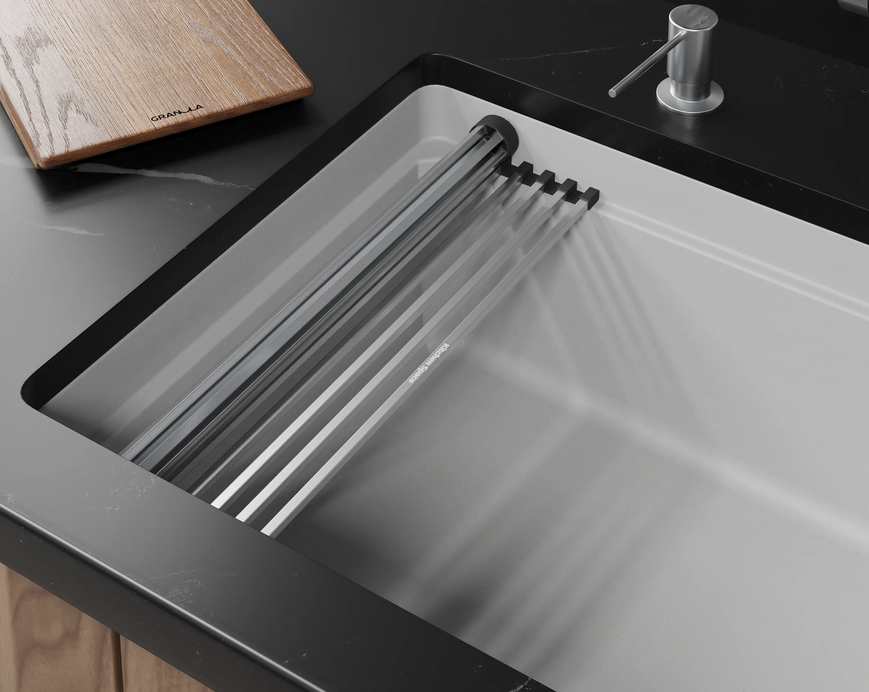 Мойка для кухни Granula Kitchen Space Rinzer 7309RU арктик, 73х45 см, прямоугольная