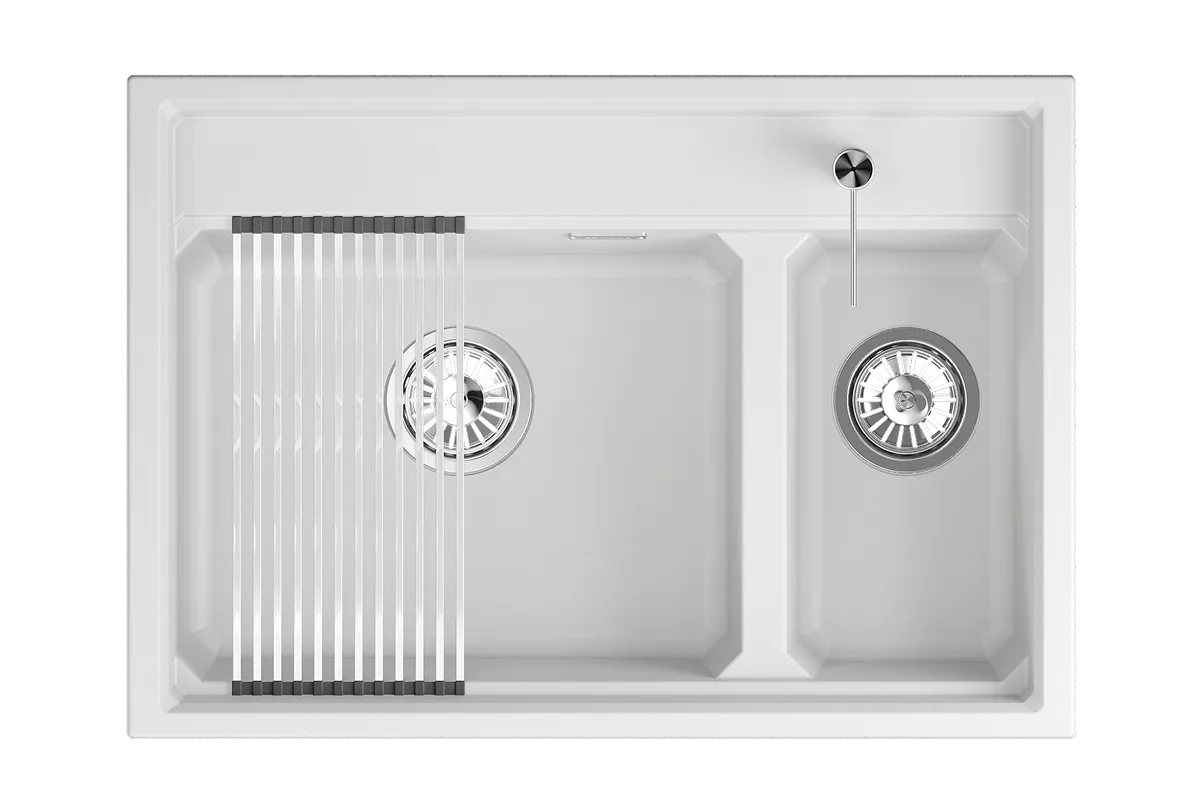 Мойка для кухни Granula Kitchen Space 7302i арктик, 73х51 см, прямоугольная