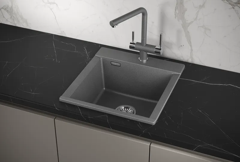 Мойка для кухни Granula Estetica 4701 графит, 47х50 см, квадратная