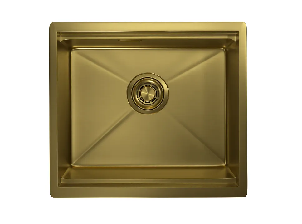 Мойка для кухни Granula Kitchen Space 5045U золото сатин, 50х44,5 см, прямоугольная