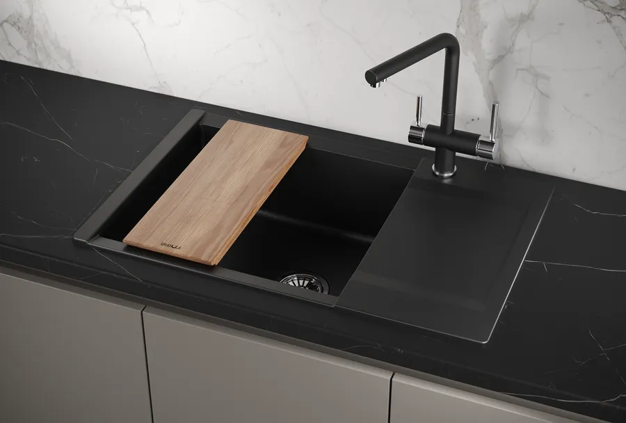 ES-7807, ТУРМАЛИН, кухонная мойка, кварц, ESTETICA