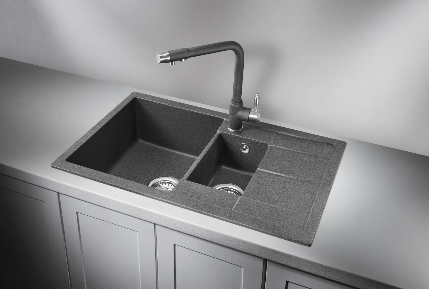 Мойка для кухни Granula 7802 графит, 78х50 см, прямоугольная
