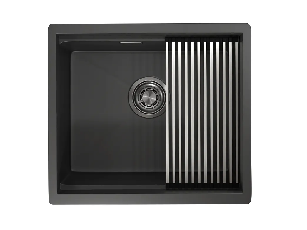 Мойка для кухни Granula Kitchen Space 5045U черный матовый, 50х44,5 см, прямоугольная