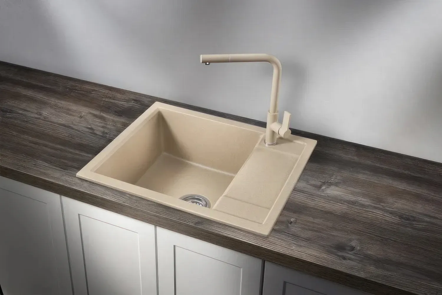 6002, ПЕСОК, кухонная мойка, кварц