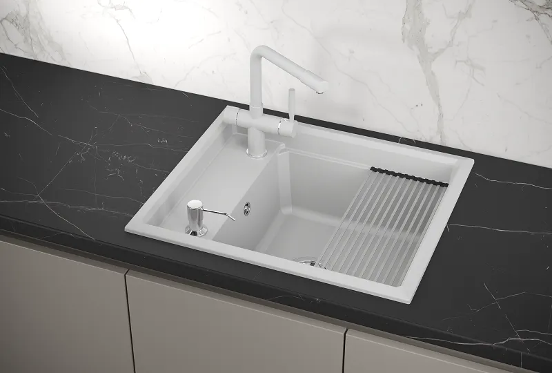 Мойка для кухни Granula Kitchen Space 6004 арктик, 60х51 см, прямоугольная