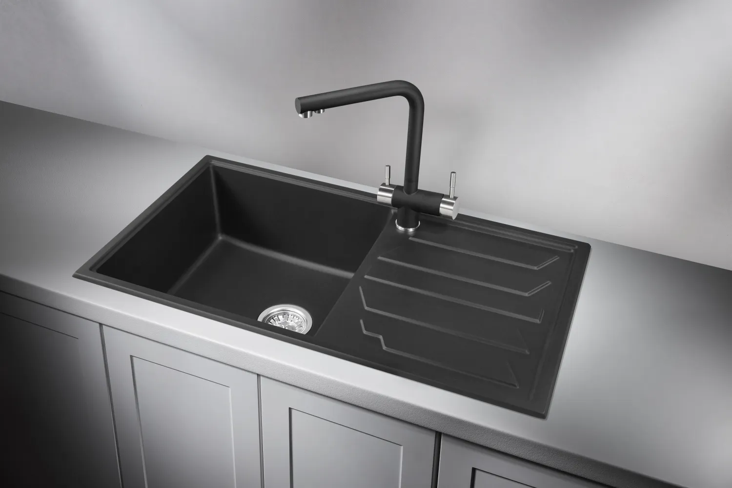 8601, ТУРМАЛИН, кухонная мойка, кварц