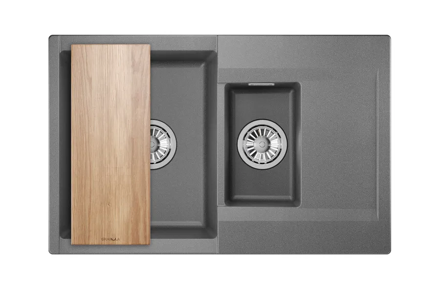 Мойка для кухни Granula Estetica 7808 графит, 78х50 см, прямоугольная
