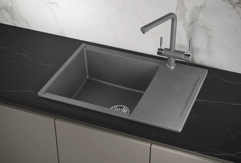 Мойка для кухни Granula Estetica 7003 графит, 70х50 см, прямоугольная
